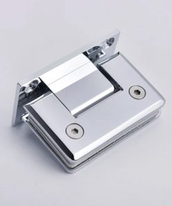 Bathroom Frameless Glass Shower Screen Stainless Steel Hinge 90 Degree Glass To Wall