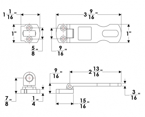 Heavy Duty Casting Safety Hasp Hinge (75*25mm) Stainless Locker Latch Hardware - Image 3