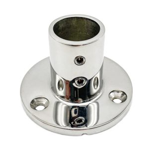 Top Mount Yacht Flag Pole Socket (25mm) Mirror Polished Flagpole Bracket Flag Accessories